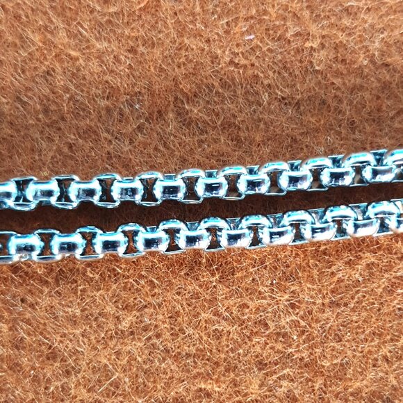 Bold Vintage ANDREA 925 Silver Blue Agate Dream Hope Trust Love Luck Necklace - Picture 13 of 15